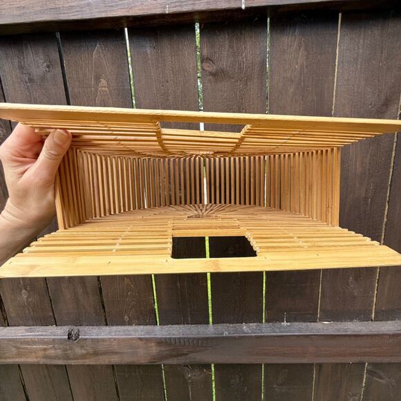 Arc Bag – Boho Wooden Handbag | Half Moon Clutch Purse - Picture 4 of 10